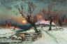Закат солнца зимой 1891