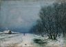 Зимний пейзаж с дорогой. 1900