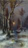 Клевер Ю.Ю. Зимний пейзаж с лесной речкой. 1905